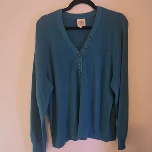 St. John's Bay Teal V-Neck Women's Top